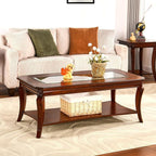 LEEMTORIG Vintage Glass Top Coffee Table by LEEMTORIG