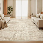 5x7 Area Rugs for Living Room, Large Washable Rug, Dining Room, Low Pile by Restydon