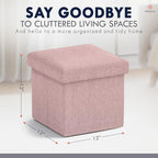 Ornavo Home Small Storage Ottoman, - Image 2