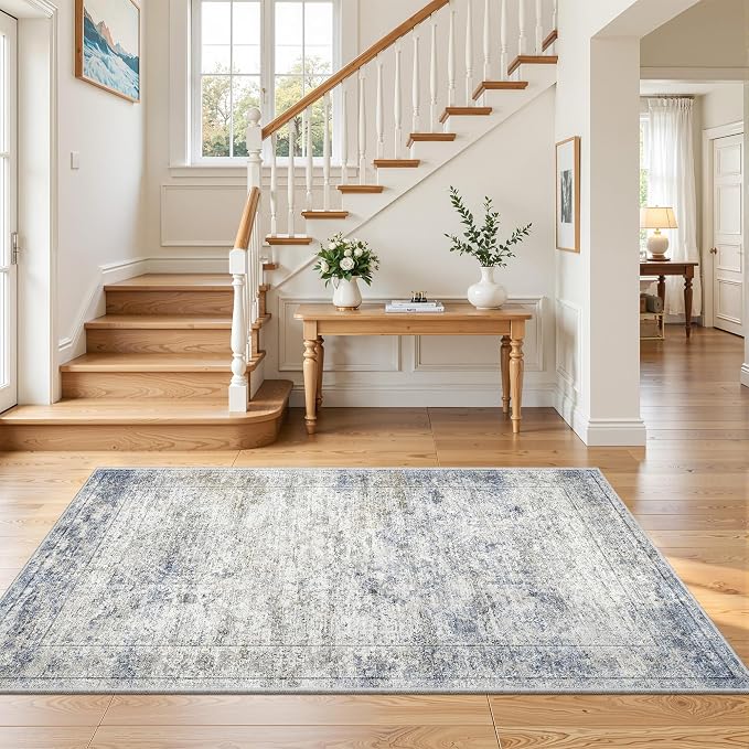 4x6 Area Rug for Entryway, Washable Kitchen Rug, Living Room, Dining Room by Restydon