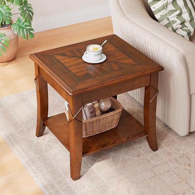 PADMA HOUSE Solid Wood End Table - Image 4