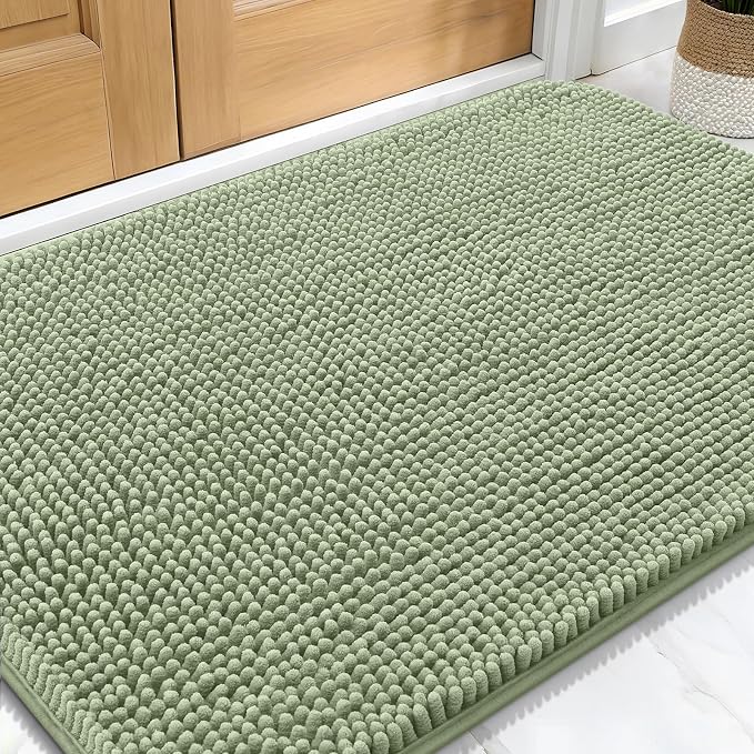 OLANLY Dog Door Mat for Muddy Paws 34x21, Super Absorbent Chenille Mud Mat | by OLANLY