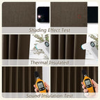 100% Blackout Curtains 120 Inch Length 2 Panels Set - Image 5