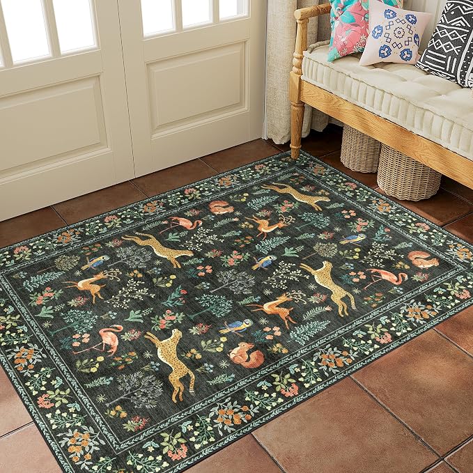 DUKINO 2x3 Rug, Animal Door Mat Washable Rug - Image 4