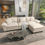 HERA'S HOUSE 124" Modular Sectional Sofa, Oversized L Shaped Couches by HERASHOUSE