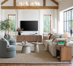 win2win 67" TV Stand for 80 Inch TV, Mid Century Modern Fluted Entertainment - Image 9