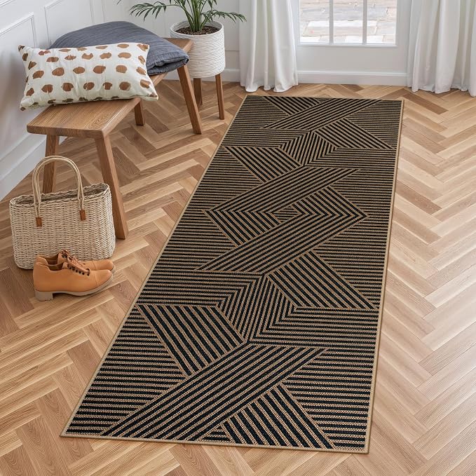 Lahome Modern Geometric Runner Rug, 2x6 Washable Rug Runners by Lahome