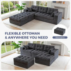 MAXYOYO 104" U Shaped Modular Sectional Sofa - Image 6