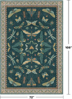 Oriental Blue and Green Area Rugs - Image 2