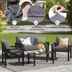 14PCS Patio Cushion Covers, Patio Furniture Couch Seat Slipcovers | Washable - Image 3