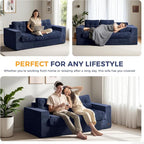MAXYOYO Oversized Loveseat Sofa Couch, Upholstered Bean Bag Chair Cloud 3-Seat - Image 3
