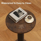 LAATOOREE Small Round Side Table, Accent Drink Coffee Table, Pedestal End Table - Image 7