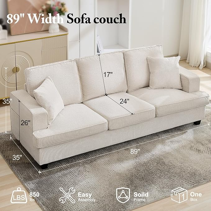 Korser 89" Couches for Living Room - Image 2