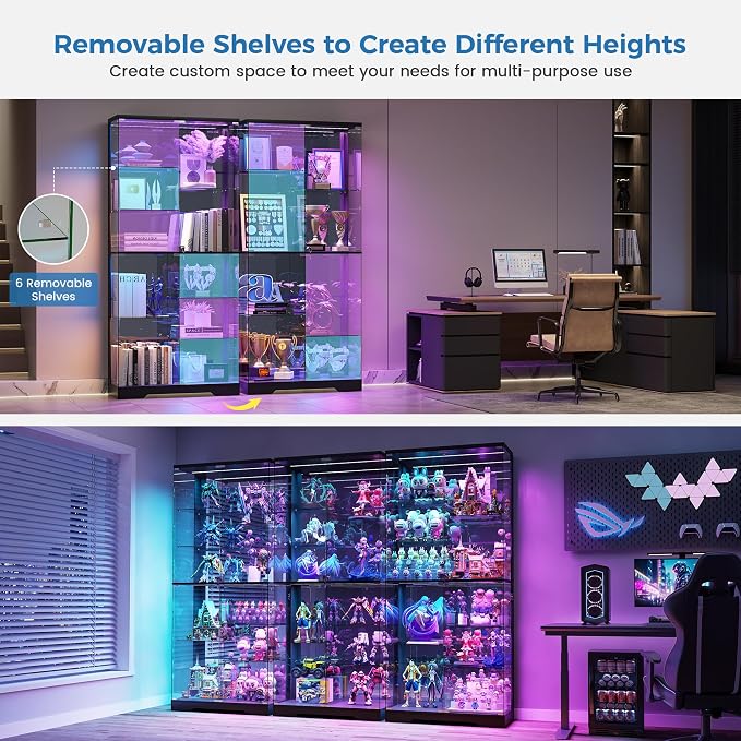 HNEBC 71” Display Cabinet with Glass Doors - Image 6