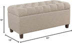 Homepop Home Decor | Tufted Ainsley Button Storage Ottoman Bench - Image 12