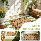Front Door Mat Set, 2-Piece Spring Floral Hello Welcome Doormat | Layered porch - Image 6