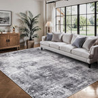 Living Room Rug 6x9, Abstract Modern Ultra Soft Washable Rug, Non Slip Carpet by Yarooge