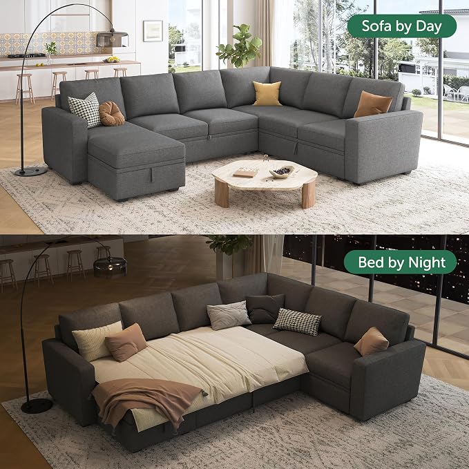 HONBAY Sectional Sleeper Sofa - Image 3