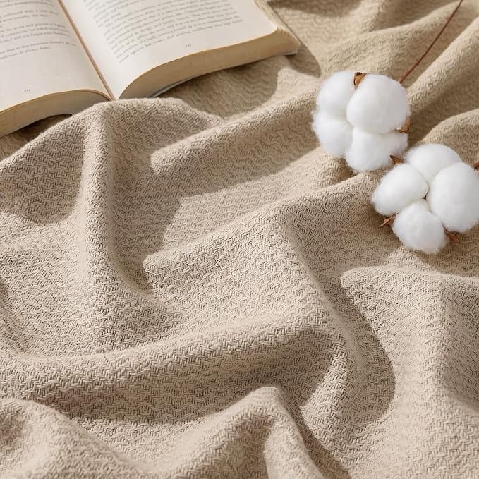 Bedsure GentleSoft 100% Cotton Blanket King Size by BEDSURE