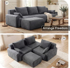 GRUSIGN 118'' Sectional Boneless Oversize Modular Couches, Curved Cloud - Image 7