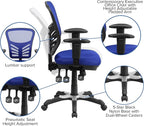 Flash Furniture Nicholas Mid-Back Swivel Office and Gaming Chair, Ergonomic - Image 4