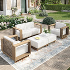 MIXPATIO Patio Furniture Set, 5 Piece Outdoor Wicker Sofa Couch, Deep Seating by MIXPATIO
