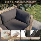 Aoxun Patio Furniture Sets, 7-Piece Outdoor Furniture - Image 3