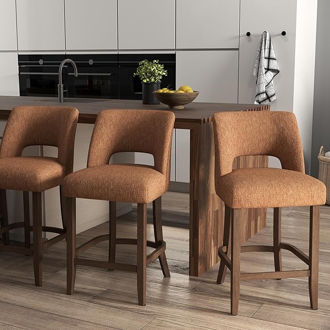 VKNOW Bar Stools Set of 2, Modern Counter Stools - Image 5