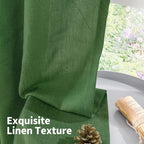 YoungsTex Forest Green Linen Curtains - Image 7