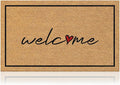 Coir Welcome Mat, 17 x 29 in | 100% Natural Coir, Anti-Shedding, Durable PVC by AmaruDoorMats