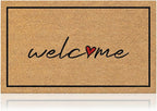 Coir Welcome Mat, 17 x 29 in | 100% Natural Coir, Anti-Shedding, Durable PVC by AmaruDoorMats