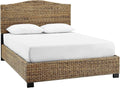 Crosley Furniture Serena Bed, Handwoven Natural Fiber Rattan Headboard and by CrosleyFurniture