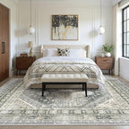 6x9 Area Rugs for Living Room, Large Washable Rug, Wheat | Rugs for Bedroom - Image 9
