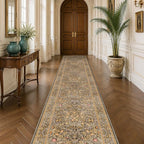Brown 2'6" x 10' Hallway Runner Rug Non Slip by HazoHaus