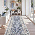 3x8 Runner Rug Non Slip, Washable Hallway Runner Rug, Nursery Room, Soft Runner by Zesthome