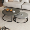 2-Piece Round Nesting Coffee Tables – Walnut Wood Top by Gaoyangjiaju