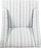 HomePop Swoop Arm Accent Chair, Ivory Stripe - Image 7