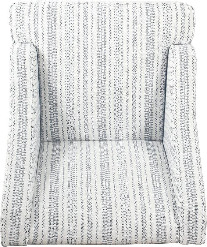HomePop Swoop Arm Accent Chair, Ivory Stripe - Image 7