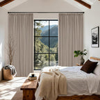 70 Inch Wide Blackout Pinch Pleat Curtains 108 Inches Long Burlywood Birch | - Image 7