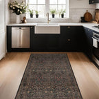 Boho Dark Brown 3x5 Large Entryway Rug - Image 3