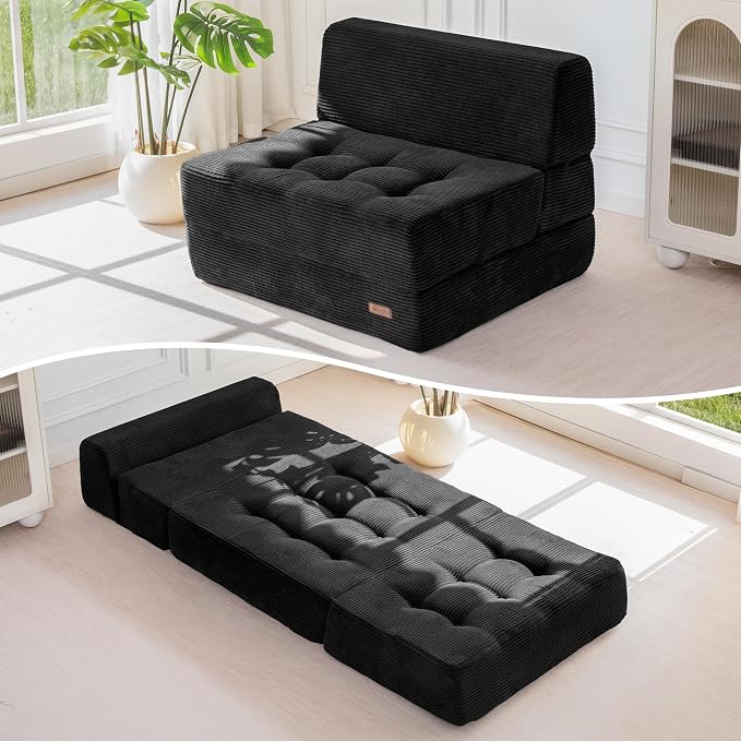 MAXYOYO 8" Folding Sofa Bed, Fold Out Chair Bed Sleeper Chair, Convertible by MAXYOYO