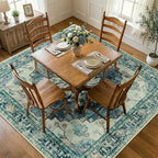 RELEANY Washable Area Rug, Square 8'x8', Water Repellent, Pet Friendly - Image 2