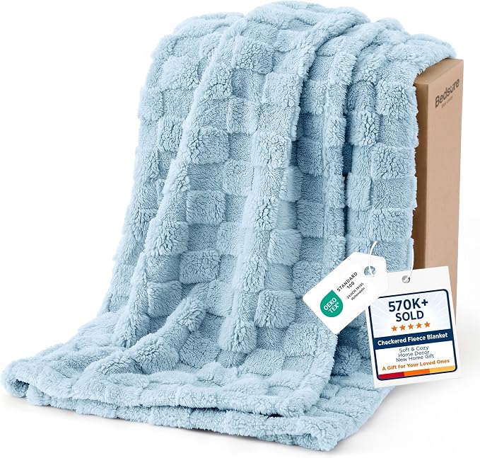 Bedsure GentleSoft Baby Blue Throw Blanket by Unknown