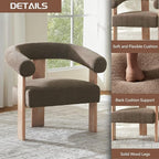VKNOW Accent Chair Living Room Chair, Modern Upholstered Arm Chair - Image 5