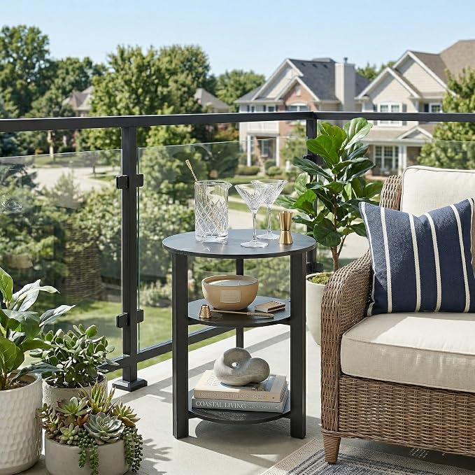 Farmhouse 3-Tier Round Side Table, 17.7*21.7inch End Table - Image 6
