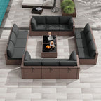 KIGOTY 14-Piece Patio Furniture Set, All-Weather PE Rattan Outdoor Sectional - Image 6