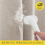 NICETOWN Natural Linen Blackout Curtain Panels 52 x 68 Inch, Thermal Liner - Image 7