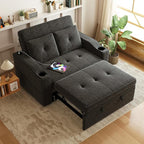 Loveseat Sleeper Sofa, 3-in-1 Convertible Sofa Bed, Pull Out Couch by Winlice
