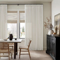 Pleated Linen Cream Light Filter Sheer Boho Curtains 112 Inches Length 50W | by Twodrapes