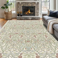 Vintage Light Green Living Room Rug, 8x10 Washable Area Rugs by Unknown